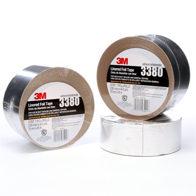 3M Aluminum Foil Tape 3380, Silver, 72 mm x 45 M, 3.25 Mil